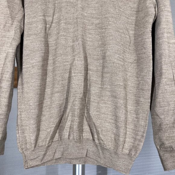 Zara Wool Blend Heathered Brown Lightweight Turtleneck‎ Sweater Sz L - Picture 3 of 13
